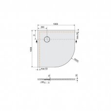 Dušo kabinos padas SANPLAST BP-M/ Structure 100x100