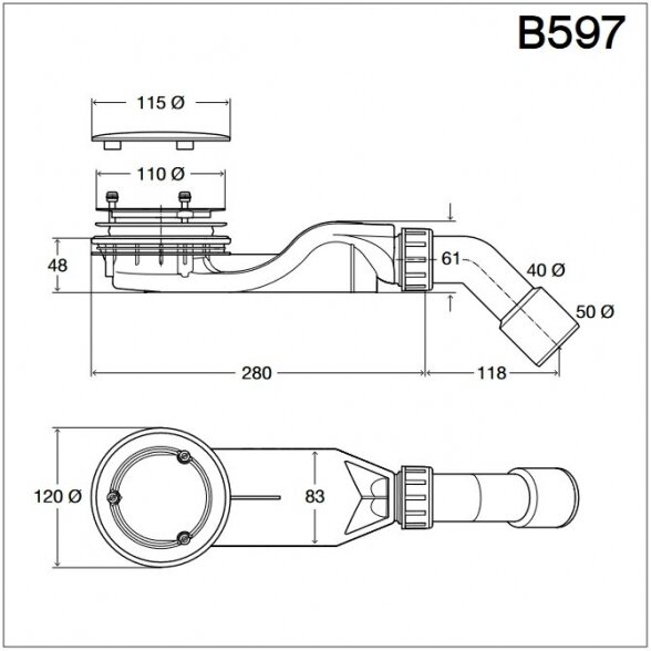 Dušo sifonas BETTE B597-000 5