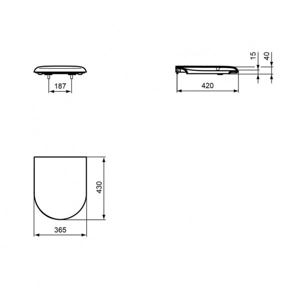 Pakabinamas unitazas IDEAL STANDARD T368001, su dangčiu 9