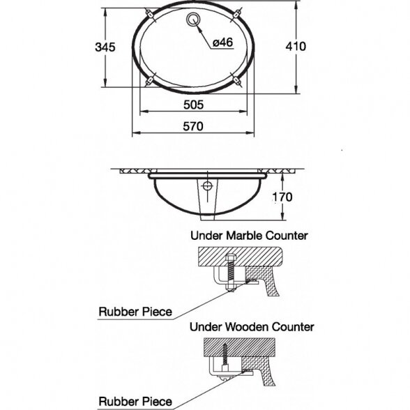 Praustuvas IDEAL STANDARD Oval Vasque 57 4