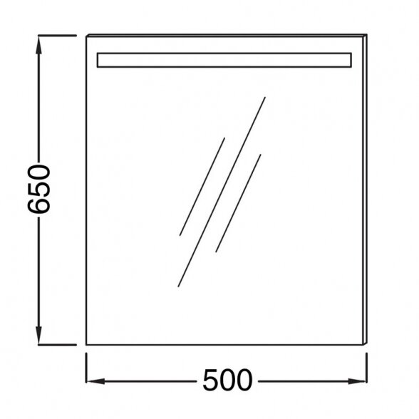 Veidrodis su LED apšvietimu SANIJURA Sens 50x65 6