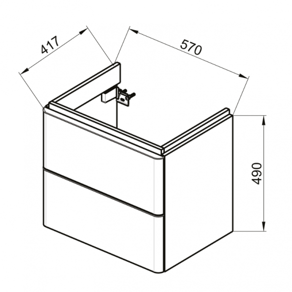 Vonios spintelė IDEAL STANDARD Adapto 57 1